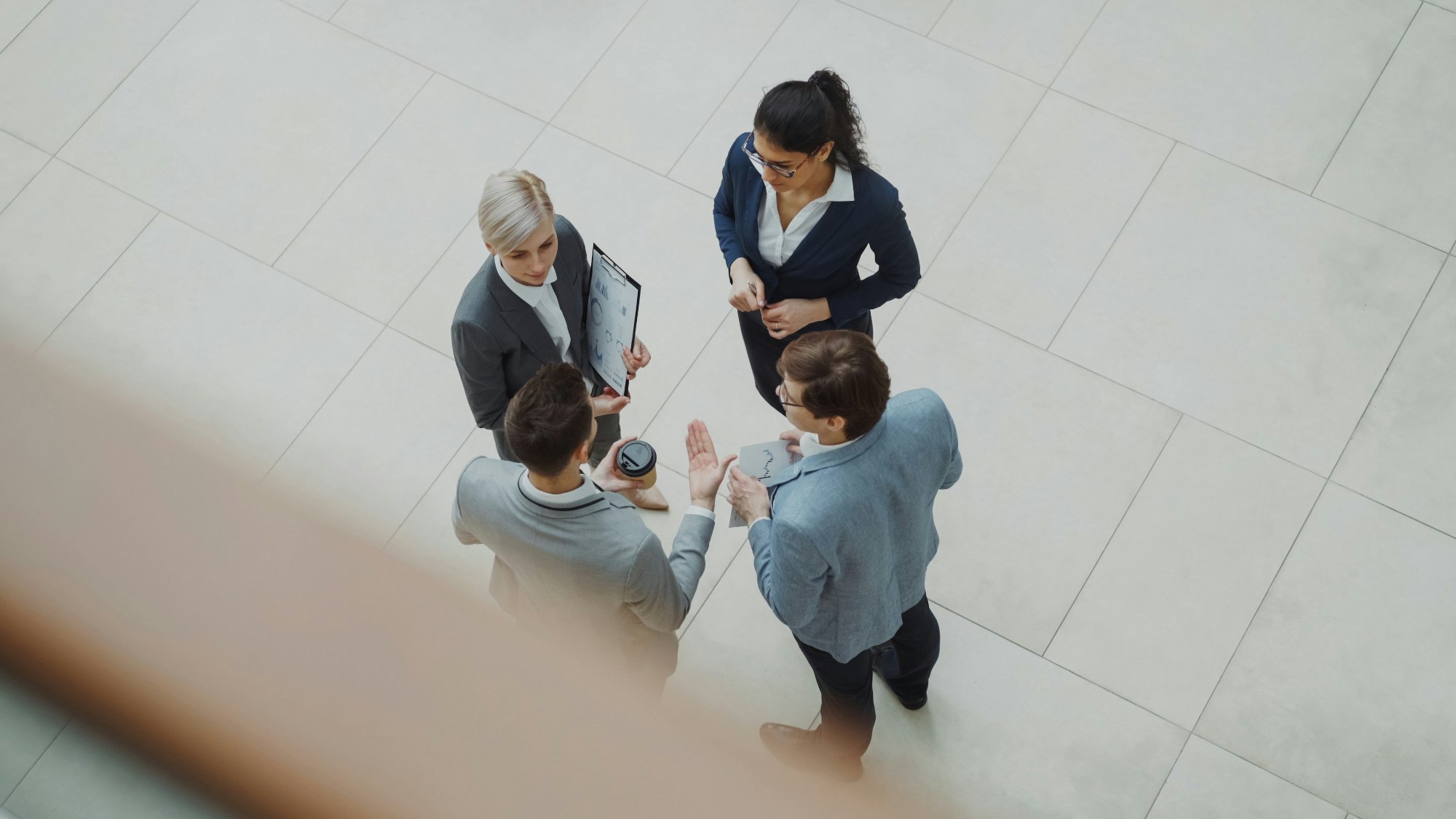 Strategy and management advisory professionals in a meeting